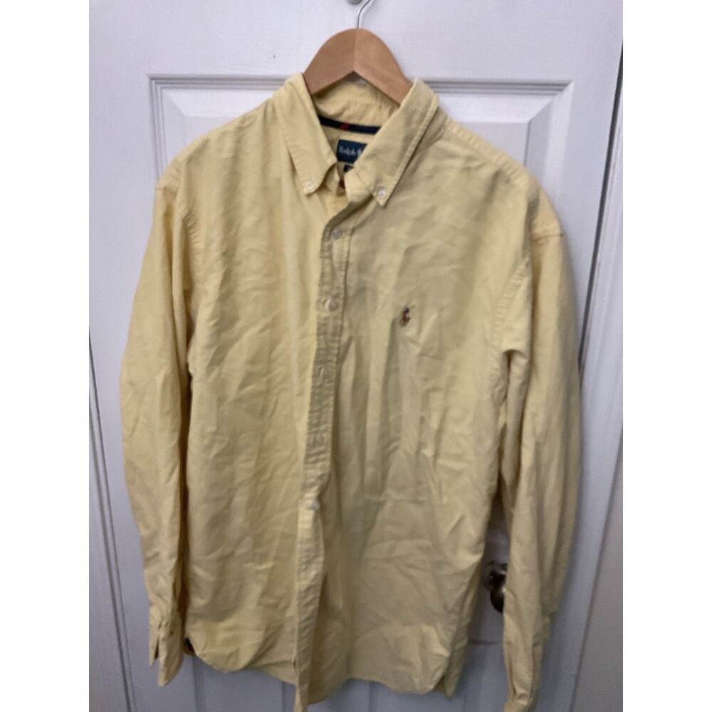 Ralph Lauren 2xl button Down Light Yellow Men’s Shirt Classic Fit